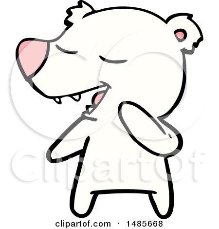 Clipart of a Polar Bear - Royalty Free Vector Illustration by lineartestpilot