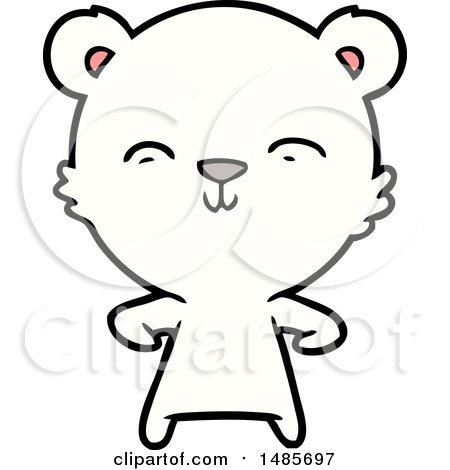 Clipart of a Polar Bear - Royalty Free Vector Illustration by lineartestpilot