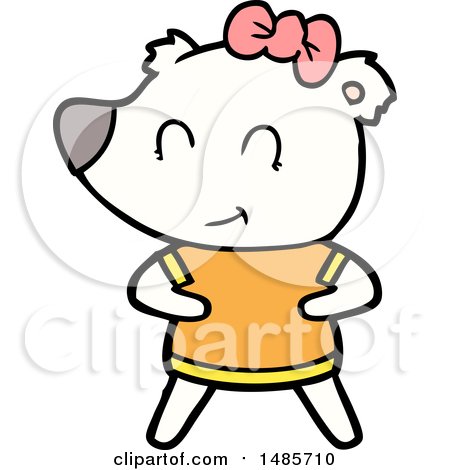 Clipart of a Polar Bear - Royalty Free Vector Illustration by lineartestpilot