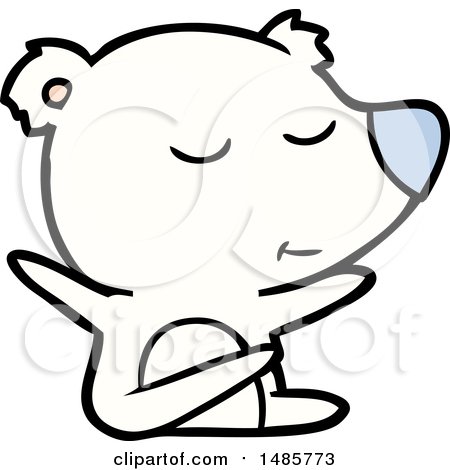Clipart of a Polar Bear - Royalty Free Vector Illustration by lineartestpilot