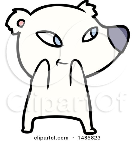 Clipart of a Polar Bear - Royalty Free Vector Illustration by lineartestpilot