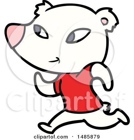 Clipart of a Polar Bear - Royalty Free Vector Illustration by lineartestpilot