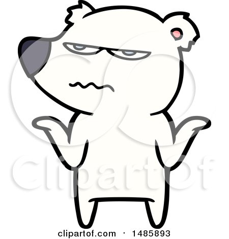 Clipart of a Polar Bear - Royalty Free Vector Illustration by lineartestpilot