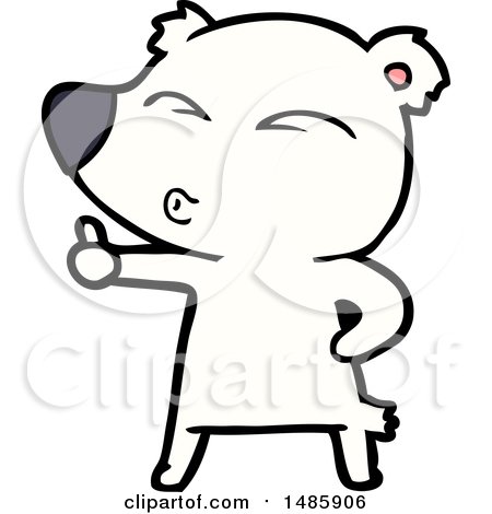 Clipart of a Polar Bear - Royalty Free Vector Illustration by lineartestpilot