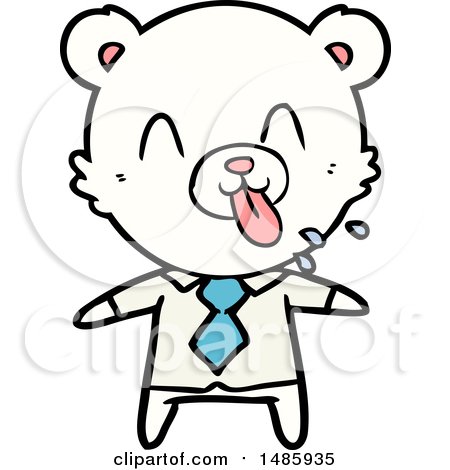 Clipart of a Polar Bear - Royalty Free Vector Illustration by lineartestpilot