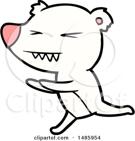 Clipart of a Polar Bear - Royalty Free Vector Illustration by lineartestpilot