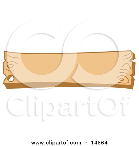 Blank Wooden Western Style Sign With a Nail Hole Clipart Illustration by Andy Nortnik