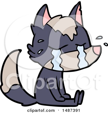 Cartoon Crying Wolf by lineartestpilot