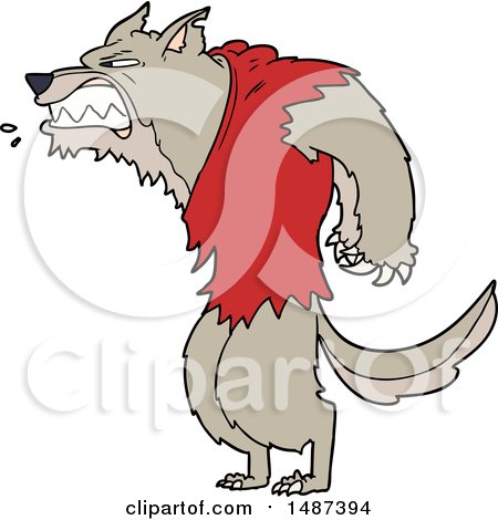 Angry Werewolf Cartoon by lineartestpilot