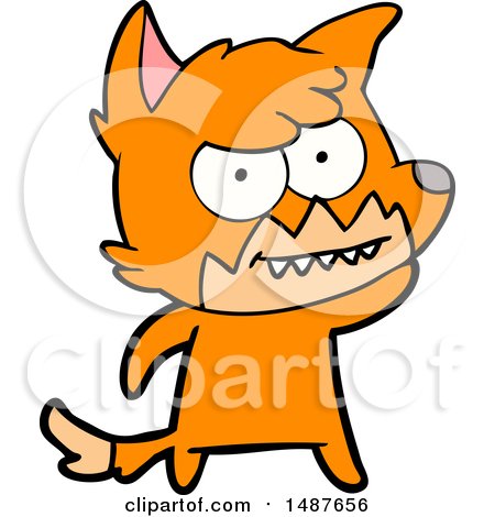 Cartoon Grinning Fox by lineartestpilot