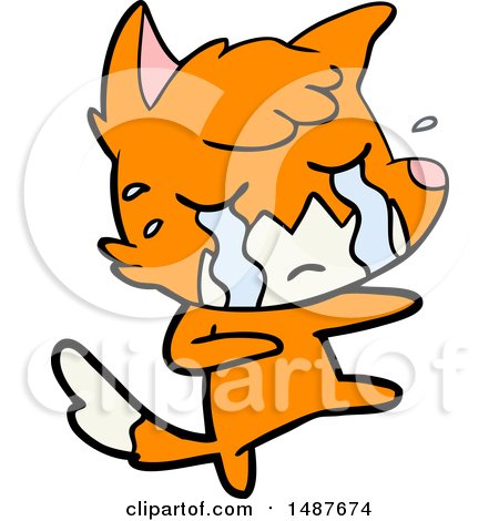 Crying Fox Cartoon Dancing by lineartestpilot