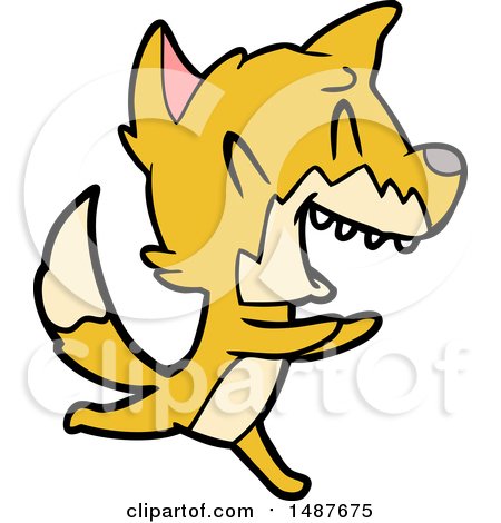 Laughing Fox Running Away by lineartestpilot