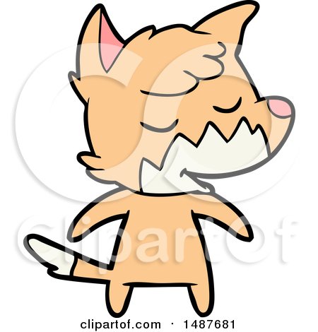 Friendly Cartoon Fox by lineartestpilot