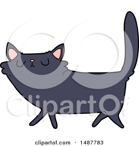 Cartoon Black Cat by lineartestpilot