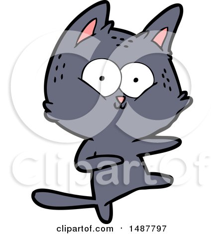 Cartoon Cat Dancing by lineartestpilot