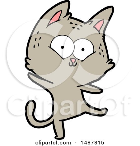 Cartoon Cat Dancing by lineartestpilot