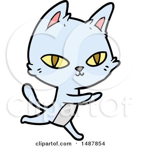 Cartoon Cat Staring Posters, Art Prints by - Interior Wall ...