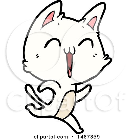 Happy Cartoon Cat by lineartestpilot #1487859