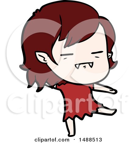 Cartoon Undead Vampire Girl by lineartestpilot