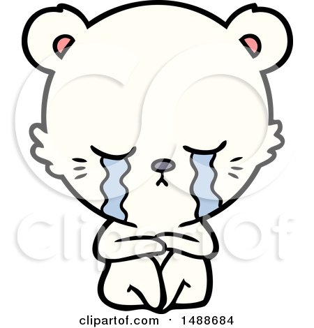 Crying Cartoon Polarbear by lineartestpilot