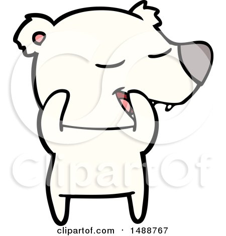 Cartoon Polar Bear by lineartestpilot