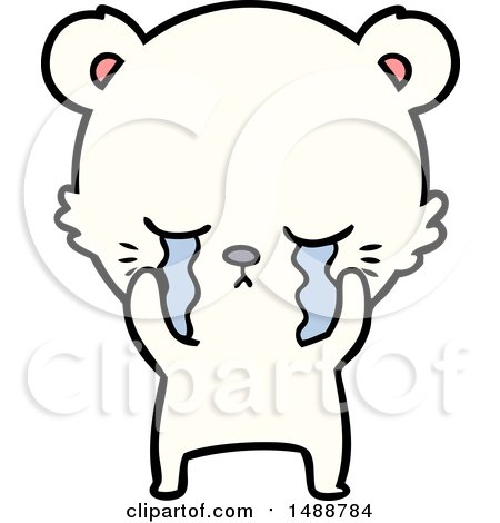 Crying Cartoon Polarbear by lineartestpilot