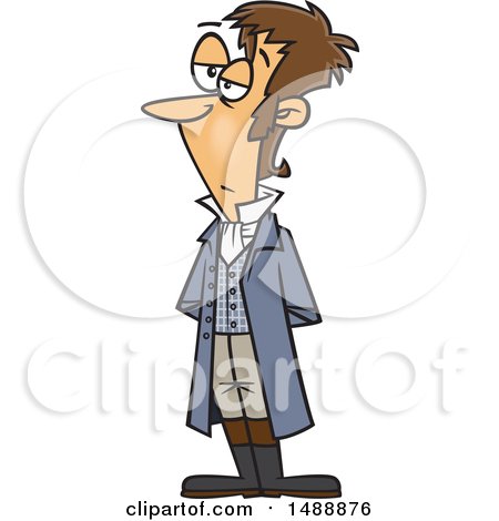 Clipart of a Cartoon Man, Mr Darcy - Royalty Free Vector Illustration by toonaday