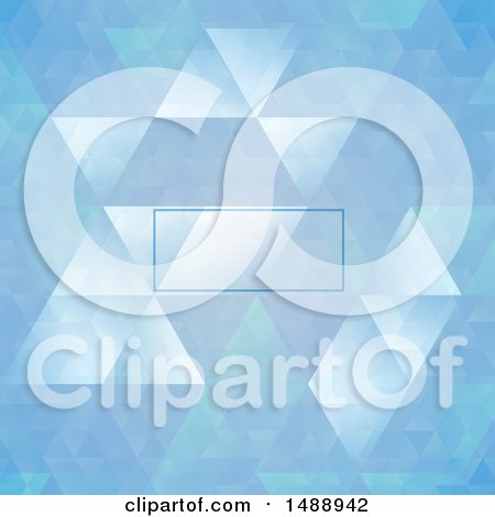 Clipart of a Geometric Low Poly Background with a Frame - Royalty Free Vector Illustration by KJ Pargeter