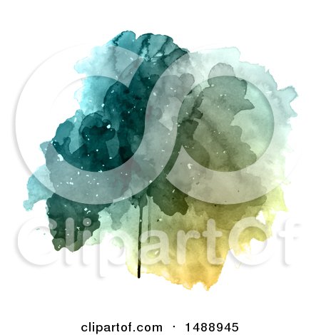 Clipart of a Watercolor Background - Royalty Free Vector Illustration by KJ Pargeter