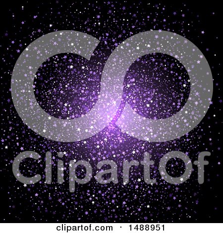 Clipart of a Purple Stars or Glitter Background - Royalty Free Vector Illustration by KJ Pargeter