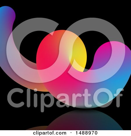 Clipart of an Abstract 3D Shape - Royalty Free Vector Illustration by KJ Pargeter