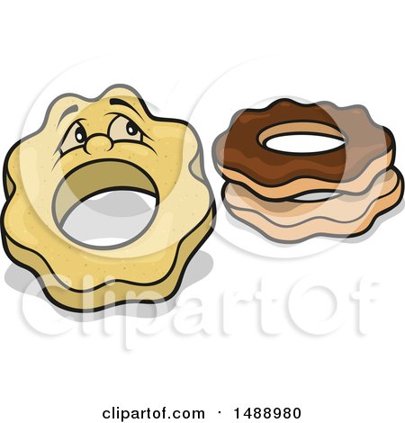 Clipart of a Cookie Character - Royalty Free Vector Illustration by dero