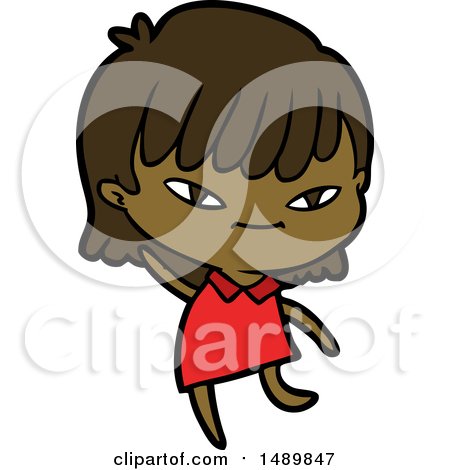 Cartoon Clipart Woman by lineartestpilot