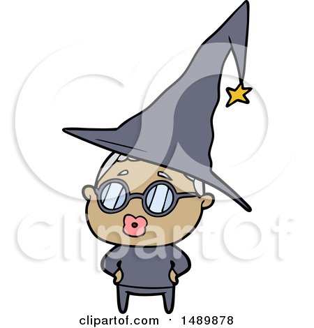 Cartoon Clipart Librarian Woman Wearing Spectacles by lineartestpilot