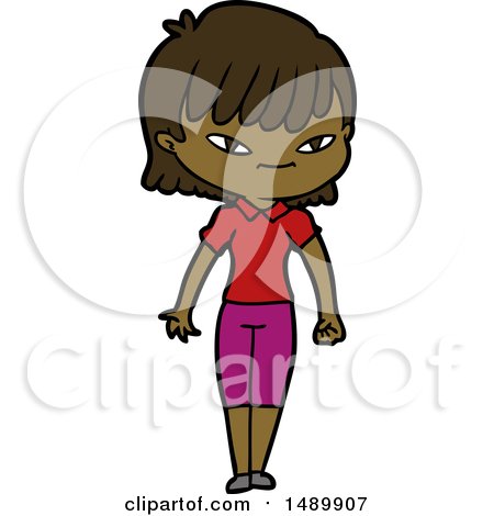 Cartoon Clipart Woman by lineartestpilot