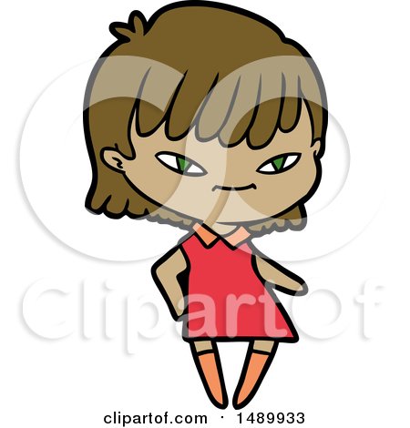 Cartoon Clipart Woman by lineartestpilot