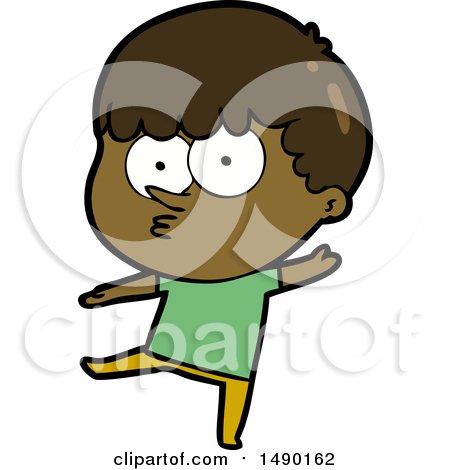 Clipart Cartoon Curious Boy by lineartestpilot