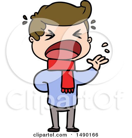 Clipart Cartoon Shouting Man by lineartestpilot