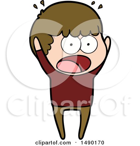Clipart Cartoon Shocked Man by lineartestpilot