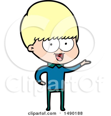 Clipart Happy Cartoon Boy by lineartestpilot