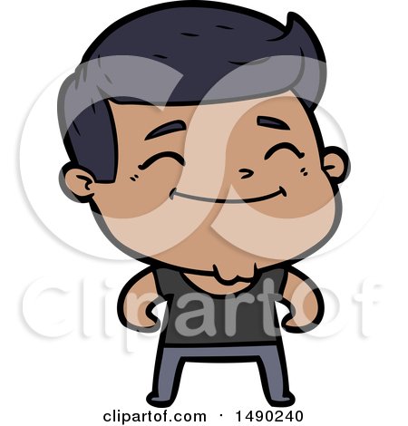 Clipart Happy Cartoon Fashion Man by lineartestpilot