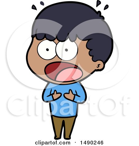 Clipart Cartoon Shocked Man by lineartestpilot