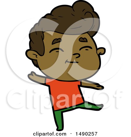 Clipart Happy Cartoon Man by lineartestpilot