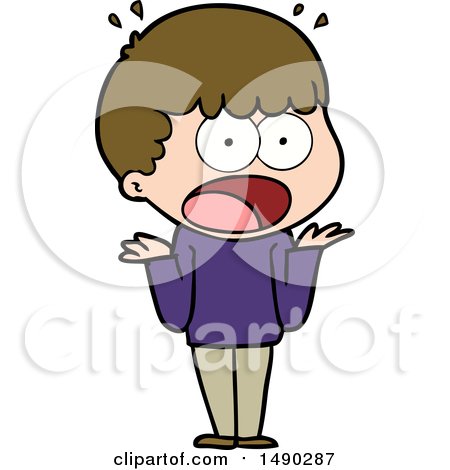 Clipart Cartoon Shocked Man by lineartestpilot