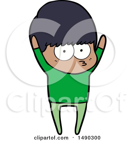 Clipart Stretching Cartoon Boy by lineartestpilot