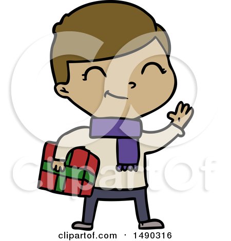 Clipart Cartoon Boy Smiling by lineartestpilot