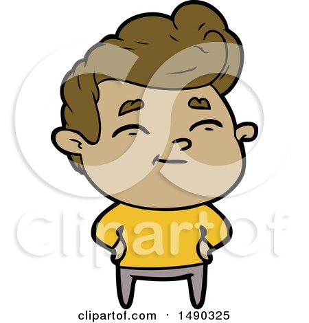 Clipart Happy Cartoon Man by lineartestpilot