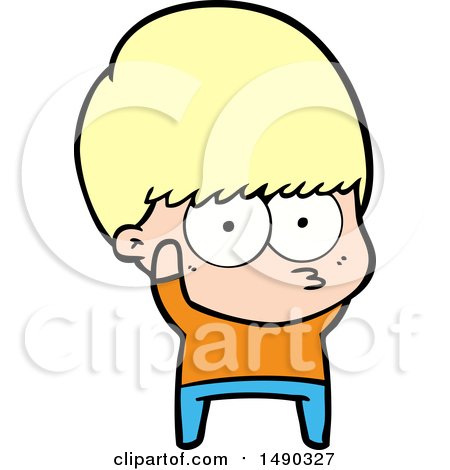Clipart Nervous Cartoon Boy by lineartestpilot