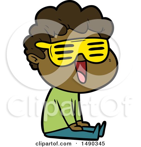 Clipart Laughing Cartoon Man by lineartestpilot