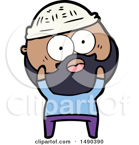 Clipart Cartoon Bearded Man by lineartestpilot